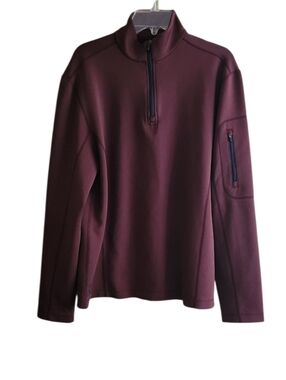 UNTUCKit Performance Men's Burgundy Qtr-Zip Pullover